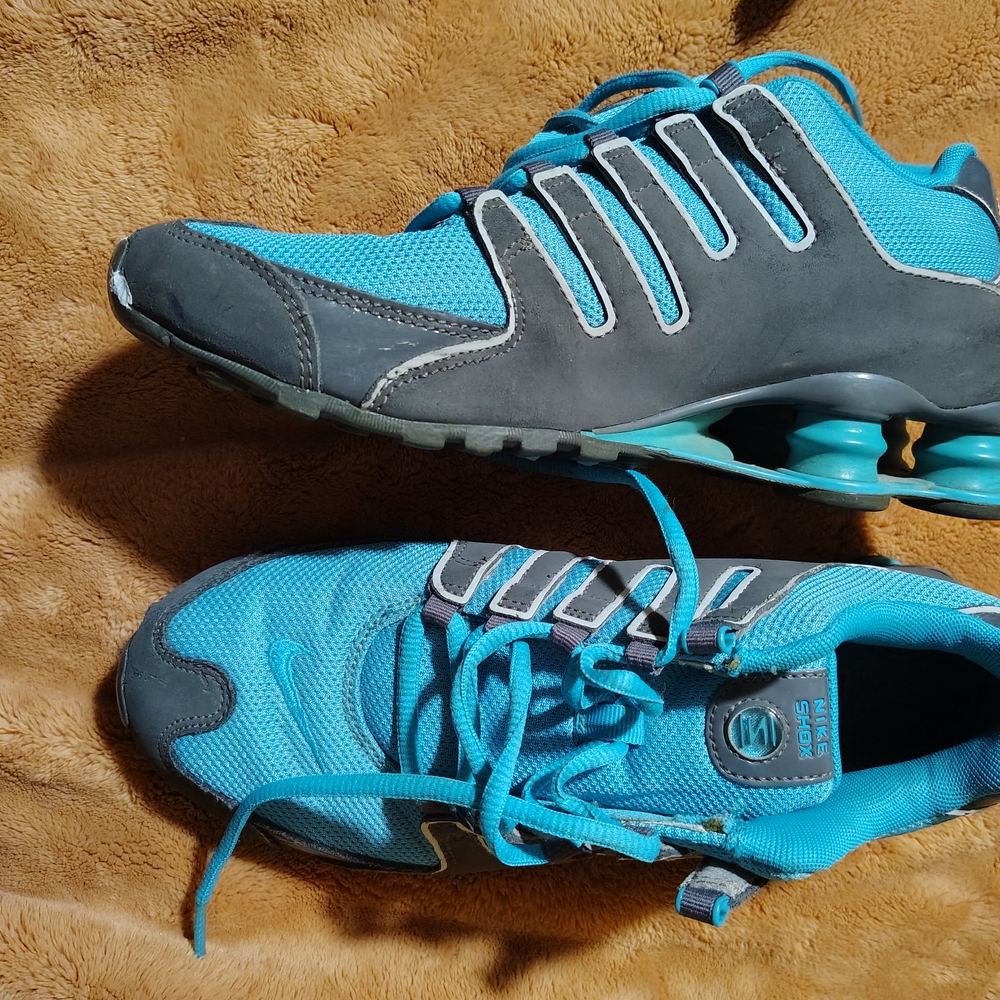 Nike Turquoise and Charcoal Sneakers